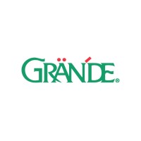 Logo with text 'GRÁNDÉ' in green and red on a white background.